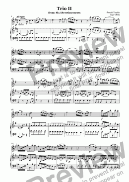 page one of Trio II (Haydn)