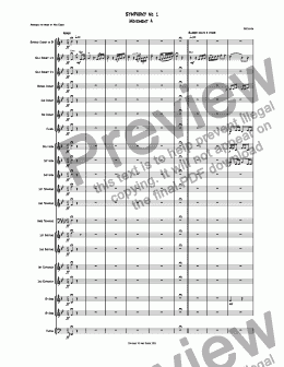 page one of Symphony 1 in C major Movement 4