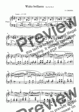 page one of Waltz brillante  Op.34, No.2