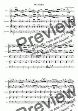 page one of Die 60erin 2 Violinen Volksmusik