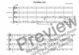 page one of Paradise Lost (Brass Quartet)