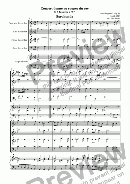 page one of Concert donné au souper du roy I (Lully fils)