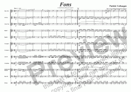 page one of Fons (march for fanfare band)