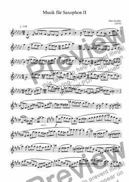 page one of Musik für Saxophon II