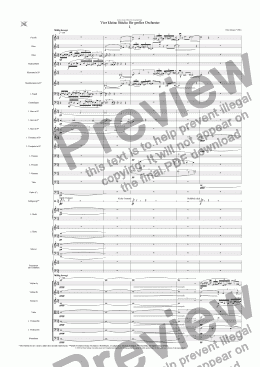 page one of 4 kleine St�cke f�r gro�es Orchester