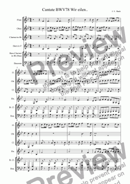 page one of Cantate BWV78 Wir eilen..