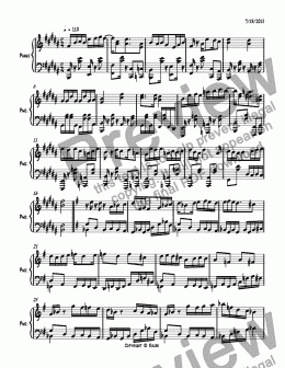 page one of Ragtime #127 in B Major, Op. 271