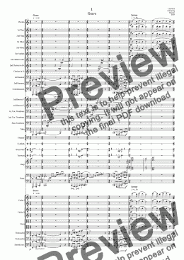 page one of Symphony No. 2 -  Movement 1