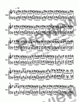 page one of Ragtime #135 in B Flat Major, Op. 281