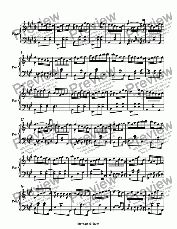 page one of Ragtime #136 in E Major, Op. 283