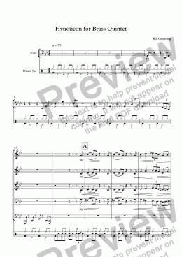page one of Hypnoticon for Brass Quintet