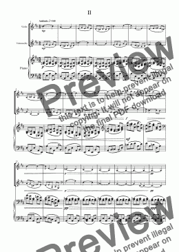 page one of Piano Trio - second movement