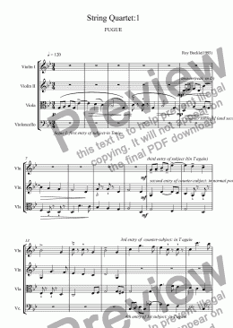 page one of String Quartet: 1