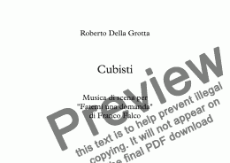 page one of Cubisti