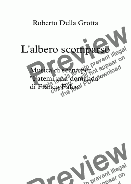 page one of L’albero scomparso