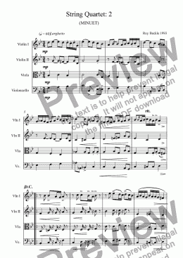 page one of String Quartet: 2