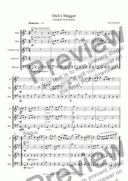 page one of  "Dick’s Maggot" - wind quintet