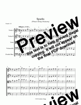 page one of Sparks (Primer String Orchestra)