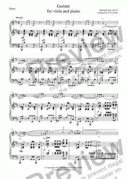 page one of Lalo - GUITARE - for viola and piano