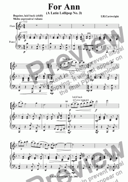 page one of A Latin Lollipop No.3 for flute and piano
