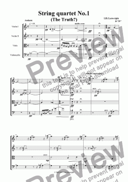 page one of String Quartet No. 1 (The Truth?)