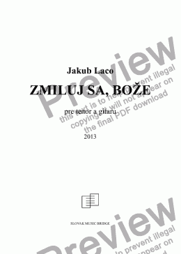 page one of Zmiluj sa, Boze