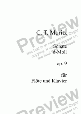 page one of Moritz, C. T., Flötensonate op. 9