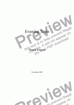 page one of Evening Train
