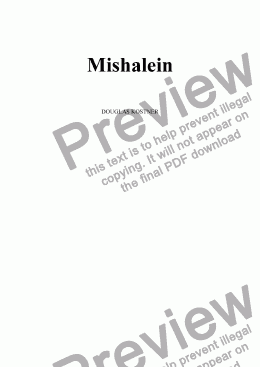 page one of Mishalein