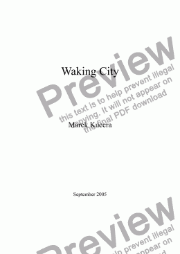 page one of Waking City