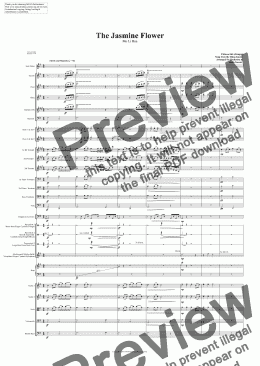 page one of Jasmine Flower (The) for Solo Violin & Symphony Orchestra