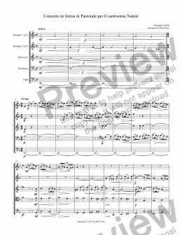 page one of Concerto in forma di Pastorale per il santissimo Natale