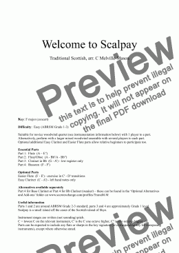 page one of Welcome to Scalpay (fl, fl/ob, cl, bn)