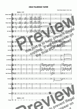 page one of VIENNA PHILHARMONIC FANFARE