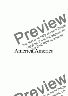 page one of America, America