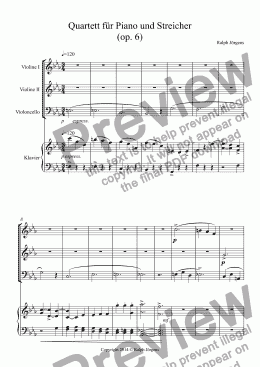 page one of Quartett für Piano und Streicher (op. 6)