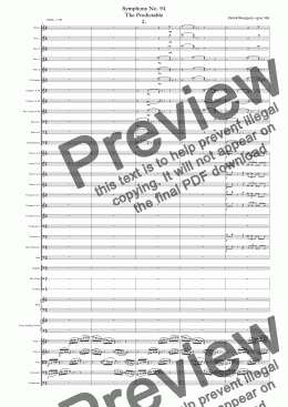 page one of Symphony No 94 The Predictable 2nd movt