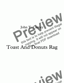 page one of Toast And Donuts Rag