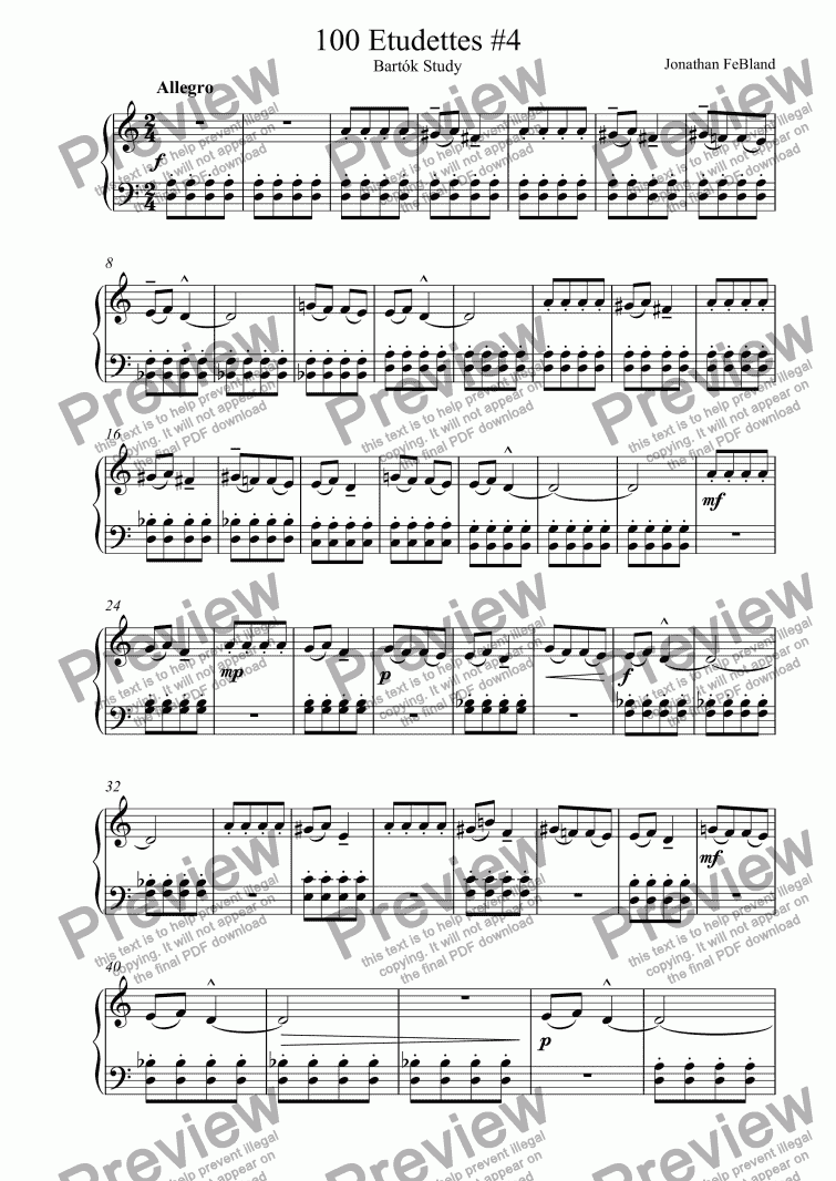 page one of 100 Etudettes #4