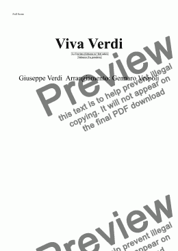 page one of Viva Verdi