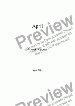 page one of April