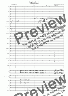 page one of Symphony No 94 The Predictable 3rd movt