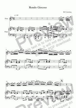 page one of Rondo Giocoso for Flute & Piano