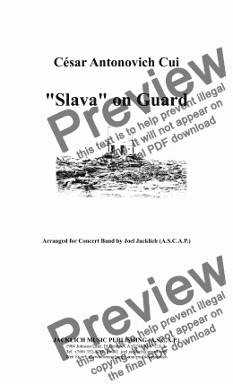 page one of "Slava" on Guard (1915)