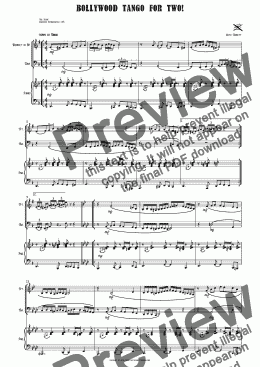 page one of Bollywood Tango for Bb Trumpet, Tuba & Piano