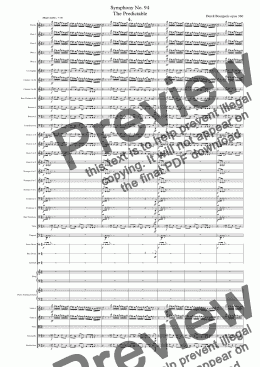 page one of Symphony No 94 The Predictable 4th movt