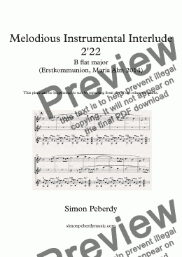 page one of Instrumental Interlude 2’22 for 2 flutes, guitar and/or piano (2014)