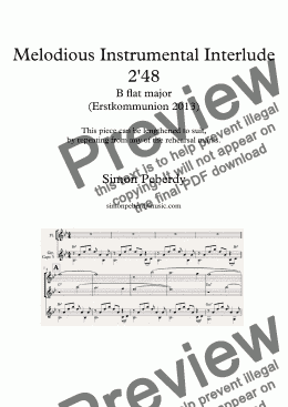 page one of Instrumental Interlude 2’48 for 2 flutes & guitar (2013)