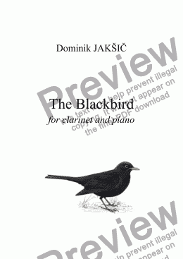 page one of The Blackbird
