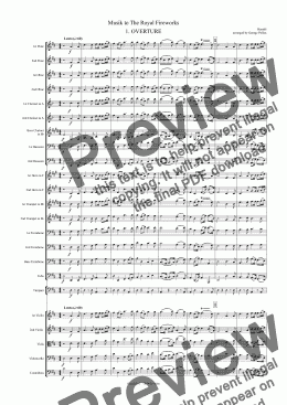 page one of Royal Fireworks Music